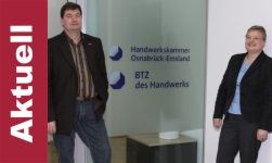 Ein gemeinsames B&uuml;ro betreiben die Handwerkskammer und das BTZ im NINO HOCHBAU in Nordhorn.